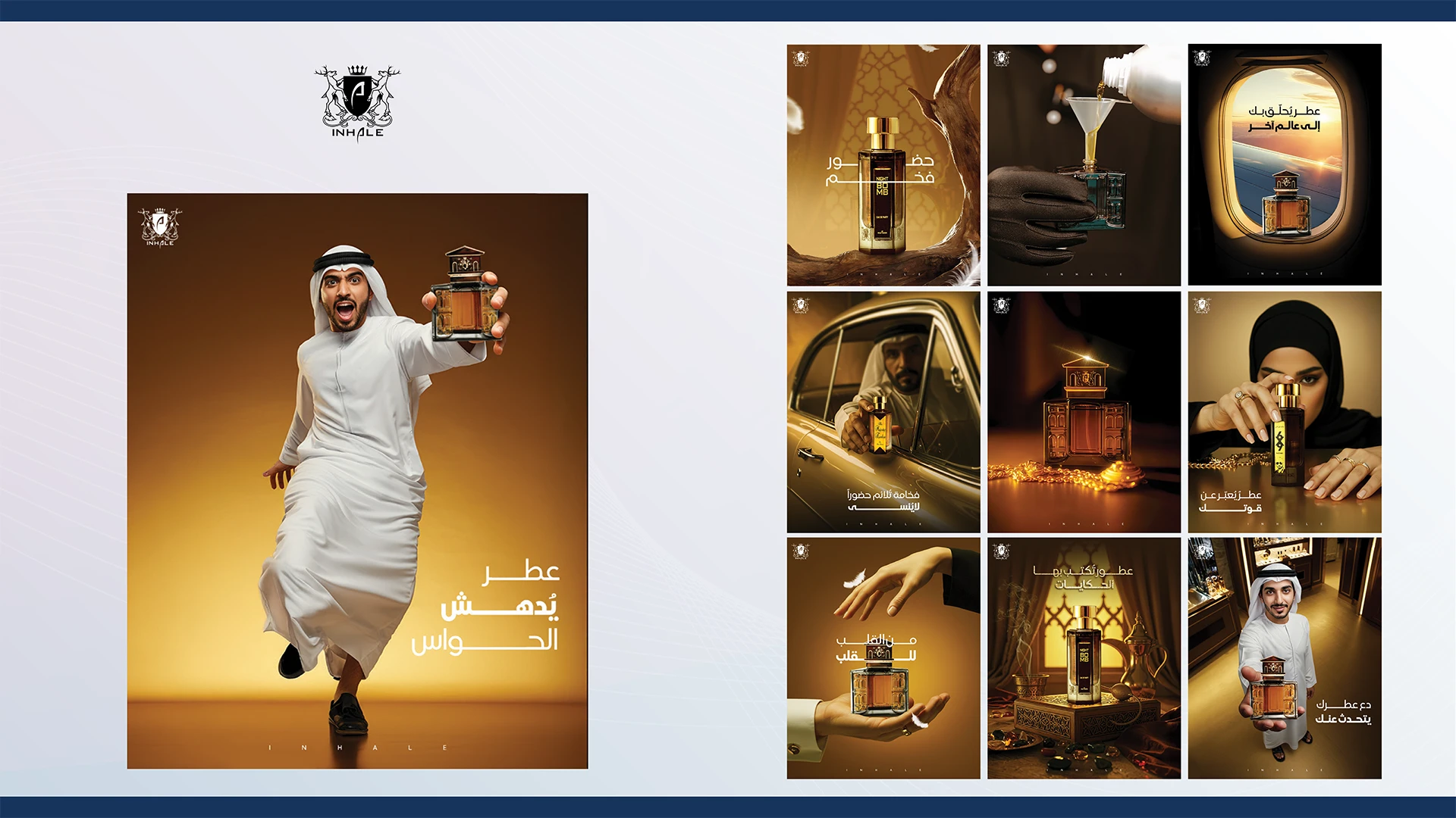 Inhale Perfumes social media campaign presentation by Bold Plus